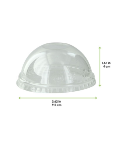 100 Pcs - Couvercle PET transparent dôme - Diam: 9,2 cm, Hauteur: 4 cm 2