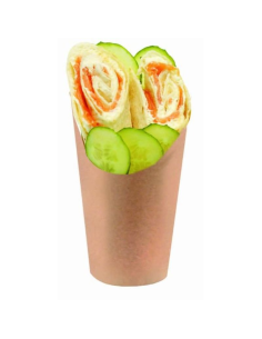 50 Pcs - Pot wrap carton brun - Diam: 8 cm, Hauteur: 11,7 cm, Volume: 6 cm 2
