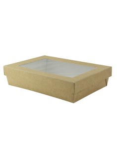 50 Pcs - Boîte rectangulaire "Kray" - 1500 ml, 22,5 x 15,5 cm, Hauteur: 5,3 cm