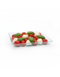 50 Pcs - Éléments de plateau plastique "Klarity" - Vert transparent, 13 x 13 cm 2