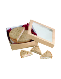 25 Pcs - Boîte carton brun "Kray" - 700 ml, 15,5 x 15,5 cm, Hauteur: 5 cm 2