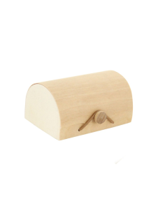 100 Pcs - Boîte mini bûche en bois pour macarons - 11 x 8 cm, Hauteur: 5,5 cm