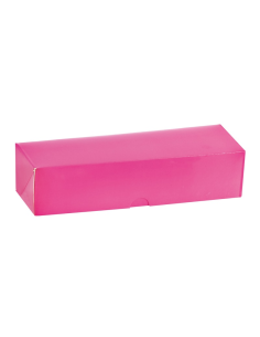 50 Pcs - Boîte carton fushia 7 macarons - 21,5 x 7 x 5 cm, élégante et pratique