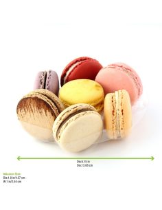 25 Pcs - Insert plastique PET transparent pour 7 macarons - 13 cm, Hauteur: 2 cm 2