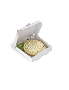 100 Pcs - Mini boîte à pizza carton blanc - 9 cm x 9 cm x 2 cm