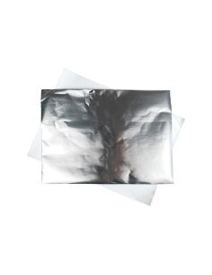 500 Pcs - Papier alimentaire aluminium et blanc - 25 x 35 cm