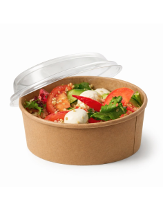 25 Pcs - Saladier rond en carton kraft "Buckaty" - 161 mm, Hauteur: 65 mm 2