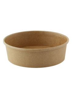 45 Pcs - Saladier rond en carton "Buckaty" - 480 ml, Diam: 15 cm, Hauteur: 4,5 cm
