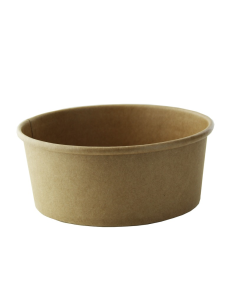 45 Pcs - Pot à salade en kraft brun 700 ml Diam : 15 cm 15x12,8x 6 cm