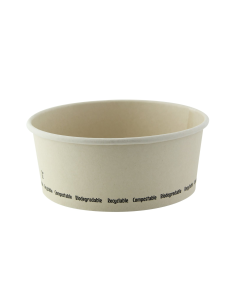45 Pcs - Saladier rond en carton "Buckaty" - 750 ml, Diam: 15 cm, Hauteur: 6 cm