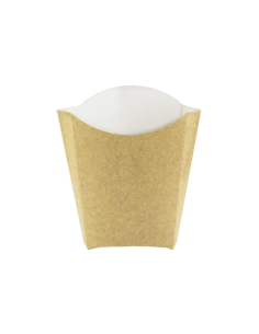 50 Pcs - Pochette kraft pour frites 480 ml 11,5 x 9 x 14 cm