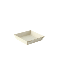 20 Pcs - Barquette carrée en bois "Samouraï" - 7 cm, 1,5 cm de hauteur