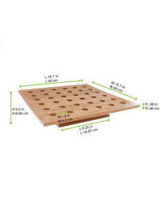 1 Pcs - Support en bambou pour cônes - 36 trous, 40 x 40 cm, Hauteur: 8,5 cm 2