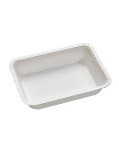 100 Pcs - Barquette scellable pulpe PLA - 750 ml, 19 cm x 13,7 cm, Hauteur: 4 cm
