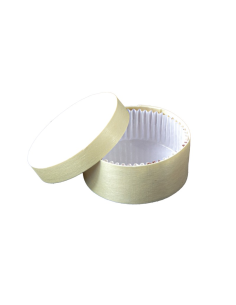 10 Pcs - Boîte ronde bois FSC mix + papier ing - cuisson four H42mm 200ml