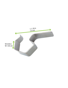 12 Pcs - Clip de fermeture inox pour bocal Weck - 30x15 mm, Hauteur: 1 mm 2