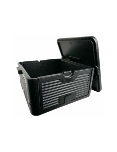 1 Pcs - Box pliante isotherme noire - 380 x 380 mm, Hauteur: 220 mm