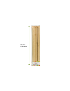 50 Pcs - Pic bambou plat BBQ - 0,9 cm x 25 cm 2