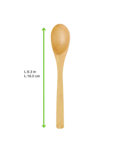 8 Pcs - Cuillère en bambou "Bambi" - 16,3 cm, écologique et résistante 2