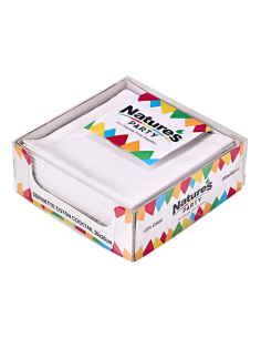 20 Pcs - Serviette coton blanc pour cocktail - 200 x 195 mm, Idéal pour événements