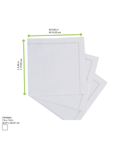 20 Pcs - Serviette coton blanc pour cocktail - 200 x 195 mm, Idéal pour événements 2