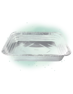 500 Pcs - Barquette aluminium gastronorme - 321x173 mm, Hauteur: 43 mm, 1700 ml 2