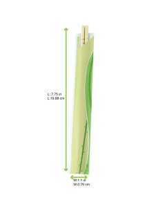 100 Pcs - Baguette Bambou - 20 cm, Emballées par paire, Parfait pour restaurants 2