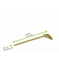 100 Pcs - Pique bambou boucle "Noshi" - Longueur: 7 cm, Idéal pour cocktails 2