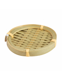 100 Pcs - Rond bambou tressé "Yame" - Diam: 6 cm x 6 cm