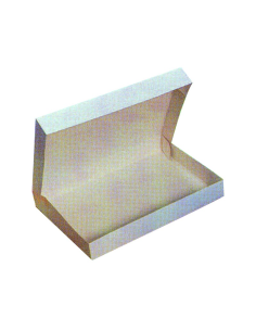 25 Pcs - Boîte plateau lunch carton blanc - 32 x 42 cm, Hauteur: 6 cm