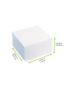 50Pcs - Boîte pâtissière carton blanche 140x140mm H60mm 2