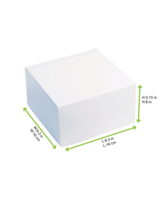 50 Pcs - Boîte pâtissière carton blanche - 16 x 16 cm, Hauteur: 8 cm 2