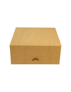 50 Pcs - Boîte pâtissière carton kraft brun - 18 x 18 cm, Hauteur: 8 cm