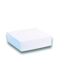 50 Pcs - Boîte pâtissière carton blanche - 28 x 28 cm, Hauteur: 8 cm