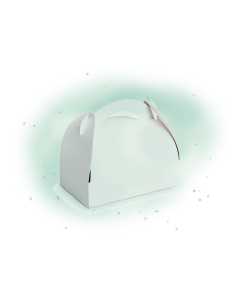 50 Pcs - Boîte pâtissière carton blanche - 20 x 20 cm, Hauteur: 18 cm, avec anse 2