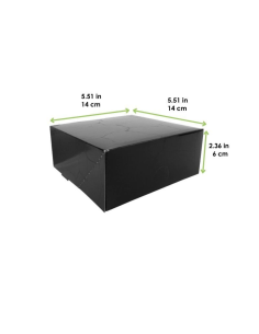 50 Pcs - Boîte pâtissière carton noir - 140x140 mm, Hauteur: 60 mm 2