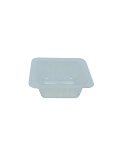 2000 Pcs - Barquette plastique PS translucide carrée - 62x62 mm, Hauteur: 23 mm, 40 ml 2