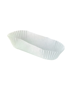 1000 Pcs - Caissette papier ovale ingraissable - 10,5 cm x 4 cm x 2,5 cm