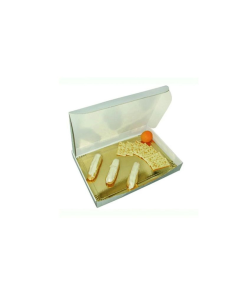 50 Pcs - Boîte traiteur carton - 430x430 mm, Hauteur: 60 mm