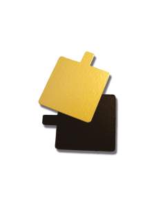 200 Pcs - Carré carton double face or/noir - 8 x 8 cm, parfait pour vos décorations