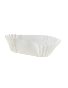 1000 Pcs - Caissette papier ovale blanche - 60x17 mm, Hauteur: 15 mm