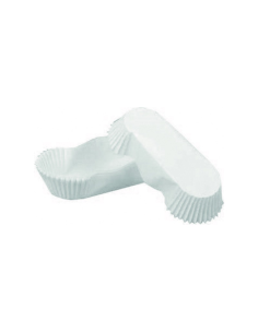 1000 Pcs - Caissette papier ovale blanche 2