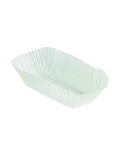 100 Pcs - Caissette papier de cuisson ovale blanche - 23,5 cm x 5 cm, ingraissable