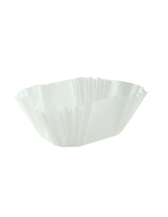 100 Pcs - Caissette papier cuisson ovale blanche - 6,5 x 5 x 4 cm, siliconée