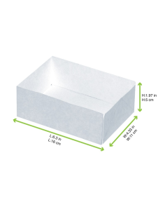 100 Pcs - Boîte pâtissière carton blanc - 16 cm x 11 cm x 5 cm, sans couvercle 2
