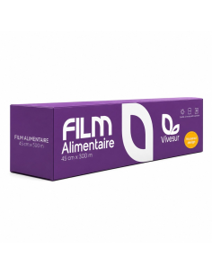 6Pcs - Film alimentaire PVC 300M en boite distributrice 490x90mm H90mm
