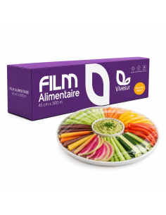 6Pcs - Film alimentaire PVC 300M en boite distributrice 490x90mm H90mm 2