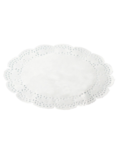 250 Pcs - Dentelle papier blanche ovale - Élégance pour desserts
