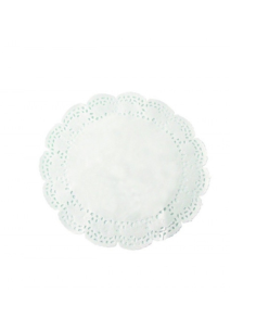 250 Pcs - Dentelle papier blanche ronde - Diam: 12 cm