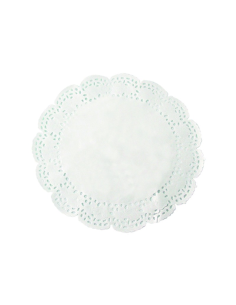 250 Pcs - Dentelle papier blanche ronde - Diam: 19 cm, parfait pour la présentation
